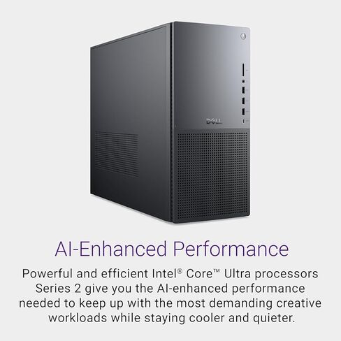 Dell Tower Plus EBT2250 كمبيوتر سطح المكتب - Series 2 Intel Core Ultra 9 285k معالج 24 -Core يصل إلى 5.7 جيجا هرتز ، 64 جيجا بايت DDR5 RAM ، 2TB NVME SSD ، NVIDIA GEFORCE RTX 4060 8GB GDDR6 ، Windows 11 Pro ، Graphite in Saudi Arabia