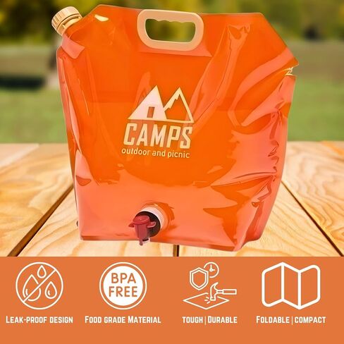 Collapsible Water Container Bag, BPA-Free, Portable, Foldable, 8 Liters/2.1 Gallons, Outdoor, Camping, Hiking, Weather Emergencies, Sports, Survival Kit in Saudi Arabia