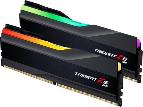 G.Skill Trident Z5 RGB Series (Intel XMP 3.0) DDR5 RAM 48GB (2x 24GB) 8000MT/S CL38-48-48-128 1.35V Desktop Computer Memory U-DIMM-Matte Black (F5-8000J3848F24GX2-TZ5RK) in Saudi Arabia