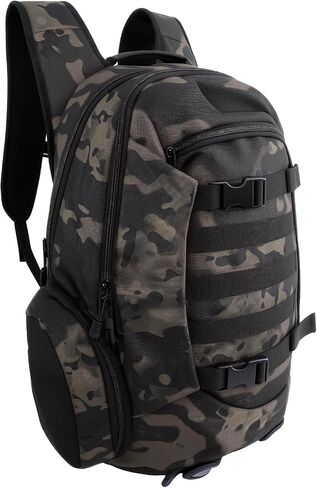 35L Tactical Backpack for Men, MOLLE Military Bug Out Bag, Waterproof Rucksack for Hiking with Hydration Port Balck CP in Saudi Arabia