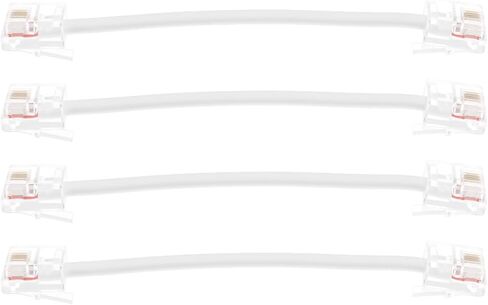 4pcs 3 Inch RJ11 6P4C Male to Male Short Phone Cord Line Telephone Cord in Saudi Arabia