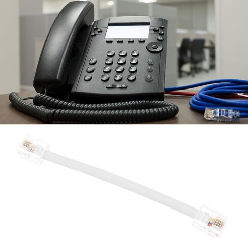 4pcs 3 Inch RJ11 6P4C Male to Male Short Phone Cord Line Telephone Cord in Saudi Arabia