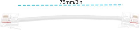 4pcs 3 Inch RJ11 6P4C Male to Male Short Phone Cord Line Telephone Cord in Saudi Arabia