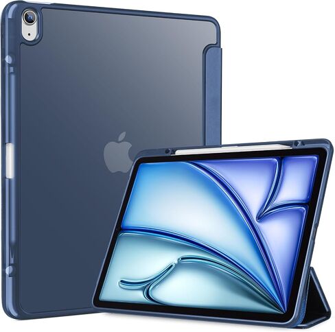 ProCase for iPad Air 13 Inch Case M3 2025/M2 2024 with Pencil Holder, Hybrid Smart Cover iPad 13 Air M3 M2 Case with Clear Transparent Back, Supports Touch ID, Auto Wake/Sleep -Purple in Saudi Arabia