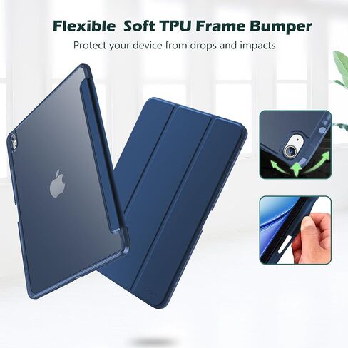 ProCase for iPad Air 13 Inch Case M3 2025/M2 2024 with Pencil Holder, Hybrid Smart Cover iPad 13 Air M3 M2 Case with Clear Transparent Back, Supports Touch ID, Auto Wake/Sleep -Purple in Saudi Arabia