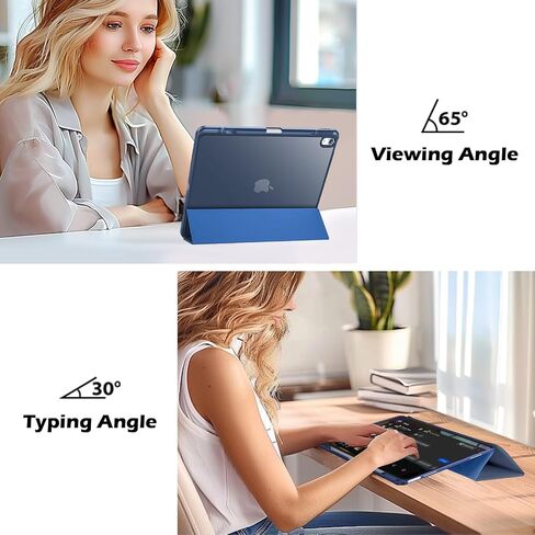 ProCase for iPad Air 13 Inch Case M3 2025/M2 2024 with Pencil Holder, Hybrid Smart Cover iPad 13 Air M3 M2 Case with Clear Transparent Back, Supports Touch ID, Auto Wake/Sleep -Purple in Saudi Arabia