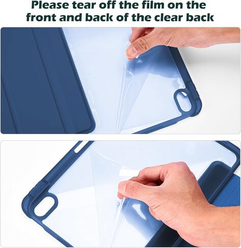 ProCase for iPad Air 13 Inch Case M3 2025/M2 2024 with Pencil Holder, Hybrid Smart Cover iPad 13 Air M3 M2 Case with Clear Transparent Back, Supports Touch ID, Auto Wake/Sleep -Purple in Saudi Arabia