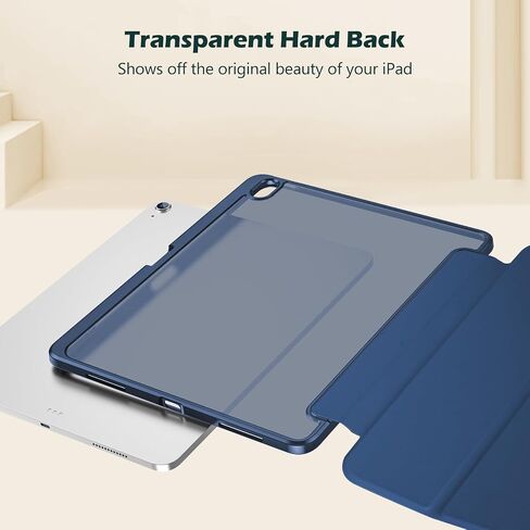 ProCase for iPad Air 13 Inch Case M3 2025/M2 2024 with Pencil Holder, Hybrid Smart Cover iPad 13 Air M3 M2 Case with Clear Transparent Back, Supports Touch ID, Auto Wake/Sleep -Purple in Saudi Arabia