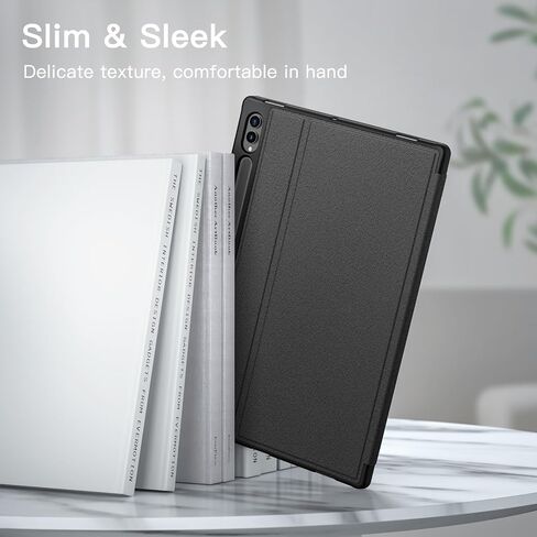 حالة Jetech لـ Samsung Galaxy Tab S10 Ultra/Tab S9 Ultra 14.6 بوصة مع حامل القلم S ، وغطاء قرص واقعي Slim Folio ، وعرض متعدد الزوايا (أسود) in Kuwait