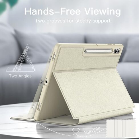 حالة Jetech لـ Samsung Galaxy Tab S10 Ultra/Tab S9 Ultra 14.6 بوصة مع حامل القلم S ، وغطاء قرص واقعي Slim Folio ، وعرض متعدد الزوايا (أسود) in Kuwait