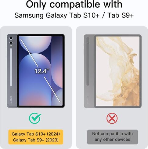حالة Jetech لـ Samsung Galaxy Tab S10 Ultra/Tab S9 Ultra 14.6 بوصة مع حامل القلم S ، وغطاء قرص واقعي Slim Folio ، وعرض متعدد الزوايا (أسود) in Kuwait