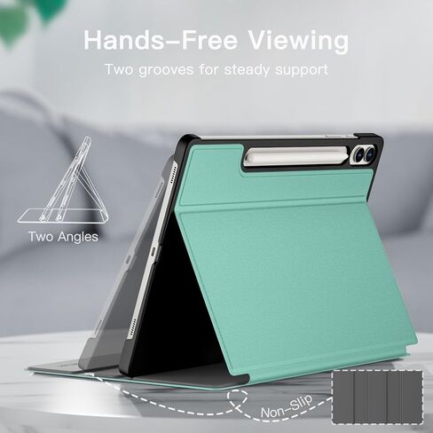 حالة Jetech لـ Samsung Galaxy Tab S10 Ultra/Tab S9 Ultra 14.6 بوصة مع حامل القلم S ، وغطاء قرص واقعي Slim Folio ، وعرض متعدد الزوايا (أسود) in Kuwait