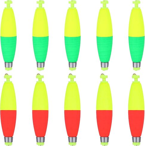 10 Packs Weighted Bobbers for Fishing, EVA Floats Rocket Floats Weighted Fishing Bobbers for Crappie, Catfish, Bluegill, Sunfish, Bass in Saudi Arabia