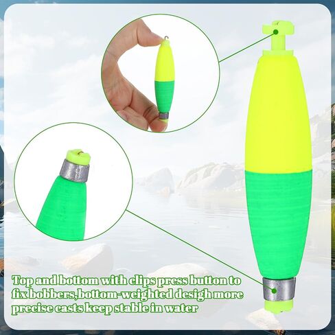 10 Packs Weighted Bobbers for Fishing, EVA Floats Rocket Floats Weighted Fishing Bobbers for Crappie, Catfish, Bluegill, Sunfish, Bass in Saudi Arabia