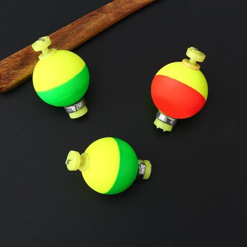 10pcs Fishing Bobber Floats, EVA Push Button Round Buoy Snap on Weighted Slip Bobbers Fishing Tackle Accessories for Crappie Bluegill Panfish Bass Trout Catfish Supplies in Saudi Arabia