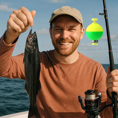 10pcs Fishing Bobber Floats, EVA Push Button Round Buoy Snap on Weighted Slip Bobbers Fishing Tackle Accessories for Crappie Bluegill Panfish Bass Trout Catfish Supplies in Saudi Arabia