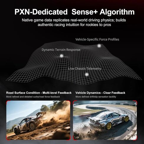 PXN VD6 PC Steering Wheel Base – 6Nm Direct Drive with Pro Servo Motor, 24-bit Magnetic Encoder, Multi-Core Drive Chip – Force Feedback Sim Racing Wheel Base for PC Windows 7–11 in Saudi Arabia