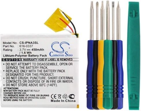 Cameron Sino 450mAh Replacement Battery for Apple iPod Nano 3rd,G3 Generation 4GB 8GB, with Tools Kit in Saudi Arabia