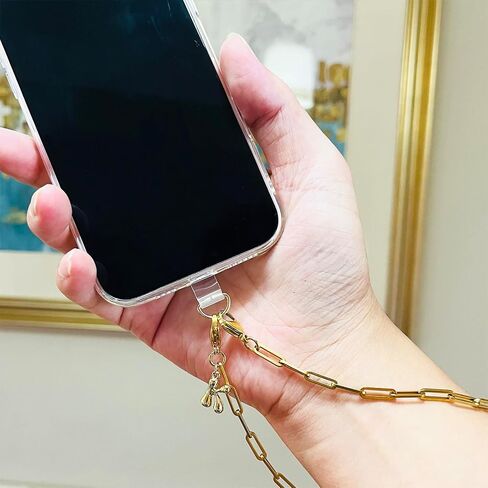 Phone Wrist Strap Metal Phone Chain Wristlet Strap Detachable Cellphone Lanyard Wrist with Tether Tab in Saudi Arabia