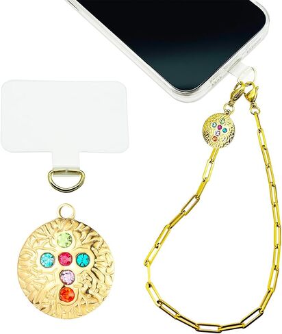 Phone Wrist Strap Metal Phone Chain Wristlet Strap Detachable Cellphone Lanyard Wrist with Tether Tab in Saudi Arabia
