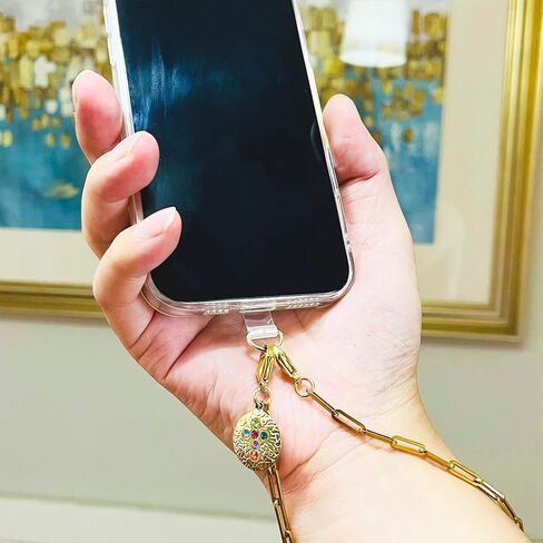 Phone Wrist Strap Metal Phone Chain Wristlet Strap Detachable Cellphone Lanyard Wrist with Tether Tab in Saudi Arabia