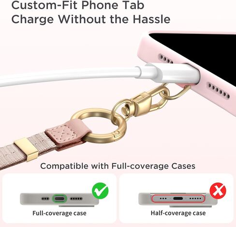 Phone Lanyard 2 in 1, Anti Theft Phone Strap Crossbody for Women Men, Adjustable Phone Wrist Strap with 2 Pack Tether Tabs in Kuwait