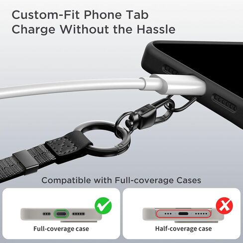 Phone Lanyard 2 in 1, Anti Theft Phone Strap Crossbody for Women Men, Adjustable Phone Wrist Strap with 2 Pack Tether Tabs in Kuwait