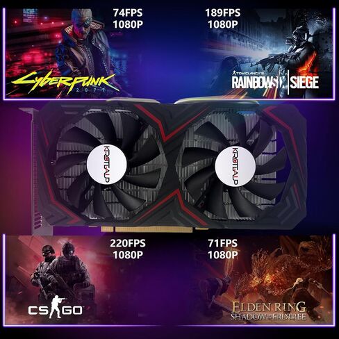 بطاقة رسومات Radeon RX 590 8GB ، 2304SP GDDR5 256bit PCI Express 3.0 ، مع منافذ HDMI/DP/DVI ومروحة مزدوجة ، وبطاقات فيديو لألعاب المكتب وألعاب الكمبيوتر in Saudi Arabia