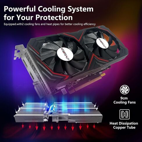 بطاقة رسومات Radeon RX 590 8GB ، 2304SP GDDR5 256bit PCI Express 3.0 ، مع منافذ HDMI/DP/DVI ومروحة مزدوجة ، وبطاقات فيديو لألعاب المكتب وألعاب الكمبيوتر in Saudi Arabia