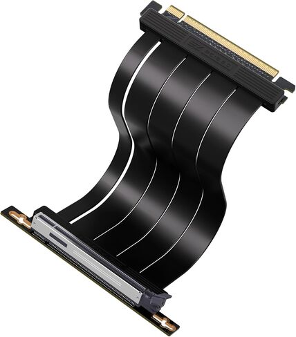 Ezdiy-Fab PCIe 5.0 X16 Riser Cable ، عرض النطاق الترددي 128GB/S ، لـ RTX 50/40 & RX 9000/7000 GPU ، بطاقة امتداد PCIE ، متوافقة مع PCIE 4.0/3.0 ، GPU MOUNTRIGHT angle-20cm ، Black in Saudi Arabia