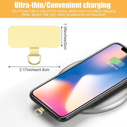 علامة تبويب حبل الهاتف ، 8pcs فائقة الصلب غير القابل للصدأ ، علامة تبويب الحبل ، حزام التصحيح المعدني الحبل لحالة الهواتف ، وملحقات حبل الهواتف المحمولة (الأسود ، الذهب ، الفضة ، الذهب الوردي) in Kuwait