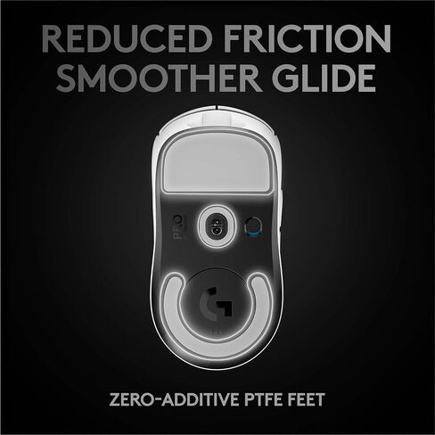 Logitech G PRO X Superlight Wireless Gaming Mouse, Ultra-Lightweight, Hero 25K Sensor, 25,600 DPI, 5 Programmable Buttons, Long Battery Life, Compatible with PC/Mac - White (Renewed) in Saudi Arabia