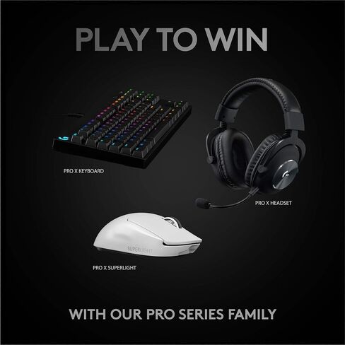 Logitech G PRO X Superlight Wireless Gaming Mouse, Ultra-Lightweight, Hero 25K Sensor, 25,600 DPI, 5 Programmable Buttons, Long Battery Life, Compatible with PC/Mac - White (Renewed) in Saudi Arabia
