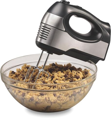 6 Speed Hand Mixer, Quick Button, 5 Attachments, 300 Watts, Stainless Steel，Quick and Easy Mixing, Storage Box, Mixing Control, Mixing, Folding, Beating, and Kneading Recipes, BB-916 in Saudi Arabia