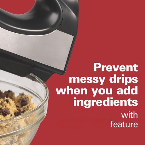 6 Speed Hand Mixer, Quick Button, 5 Attachments, 300 Watts, Stainless Steel，Quick and Easy Mixing, Storage Box, Mixing Control, Mixing, Folding, Beating, and Kneading Recipes, BB-916 in Saudi Arabia
