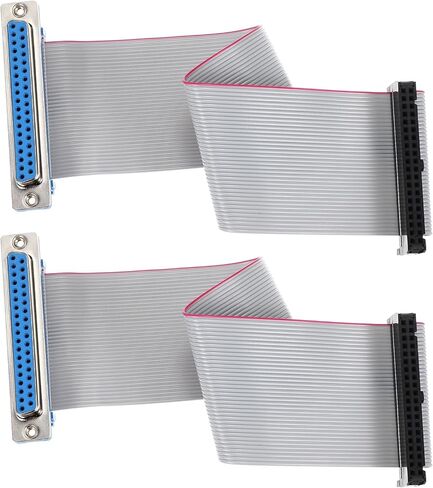 uxcell IDC Wire Flat Ribbon Cable DB37 Female to FC-40 Female Connector 2.54mm Pitch 20cm Length 2pcs in Saudi Arabia