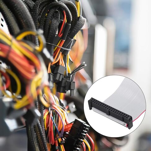 uxcell IDC Wire Flat Ribbon Cable DB37 Female to FC-40 Female Connector 2.54mm Pitch 20cm Length 2pcs in Saudi Arabia