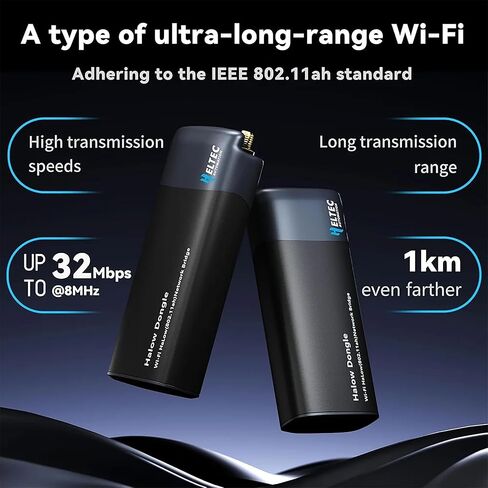Heltec Wi-Fi HaLow Dongle 1KM Ultra-Long-Range USB Type-C Low Power Consumption Wireless Network Bridge IEEE 802.11ah 902-928MHz Supported Wi-Fi and Ethernet (AP + STA 1Pair) in Kuwait