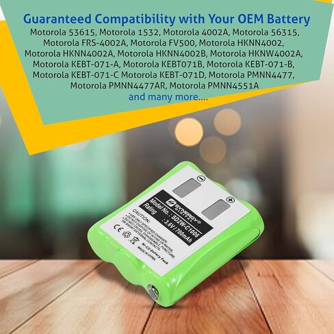 Synergy Digital 2-Way Radio Batteries, Compatible with Motorola EM1000R 2-Way Radio, (Ni-CD, 3.6V, 700 mAh), Replacement for Motorola 53615 Battery, Combo-Pack Includes: 4 x SD2W-C1006 Batteries in Saudi Arabia