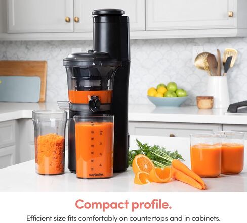 Nutribullet RNBJ50300 150W بطيئة Moxting Cold Press Juicer مع فرشاة أسود - تم تجديد معتمد in Saudi Arabia