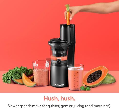 Nutribullet RNBJ50300 150W بطيئة Moxting Cold Press Juicer مع فرشاة أسود - تم تجديد معتمد in Saudi Arabia