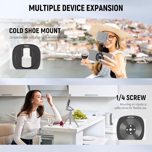 NEEWER PA095 Dual Magnetic Ring Holder for Phone, Slim Folding Magnetic Mobile Phone Holder with 1/4" Screw for Tripod Compatible with MagSafe iPhone Samsung Huawei Android for Video, PA095 in Saudi Arabia