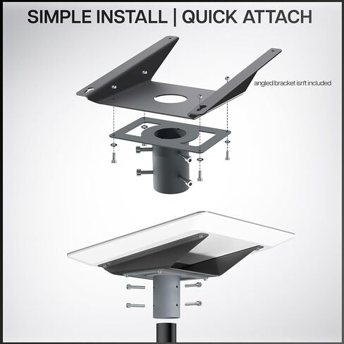 VIVO Steel Pole Adapter Designed for Starlink Flat High-Performance Satellite, Mounting Kit for Pole Installation, Hardware Included, Black, Mount-SLINK4 in Saudi Arabia