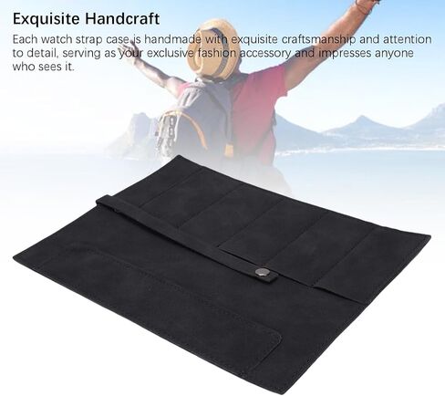 RiToEasysports Watch Band Accessories, Protable Compatible Leather Smart Watch Band Storage Bag For 8 7 6 5 4 Se (Dark Brown) in Saudi Arabia