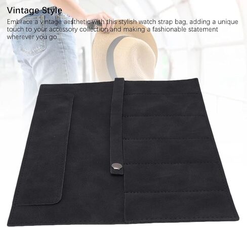 RiToEasysports Watch Band Accessories, Protable Compatible Leather Smart Watch Band Storage Bag For 8 7 6 5 4 Se (Dark Brown) in Saudi Arabia