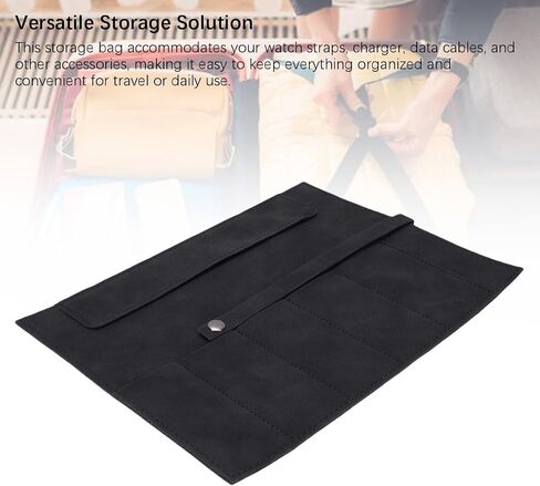 RiToEasysports Watch Band Accessories, Protable Compatible Leather Smart Watch Band Storage Bag For 8 7 6 5 4 Se (Dark Brown) in Saudi Arabia