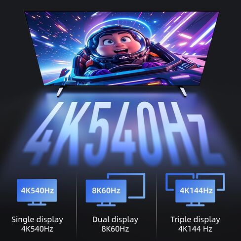 Thunderbolt 5 Cable 80GBPS/240W/5A ، متوافق مع عرض 8K/40 جيجابت في الثانية مع MacBook Pro الجديدة ، ThinkPad Yoga ، Alienware 17 وأكثر (معتمد) (2.64 قدم/0.8 م) in Saudi Arabia