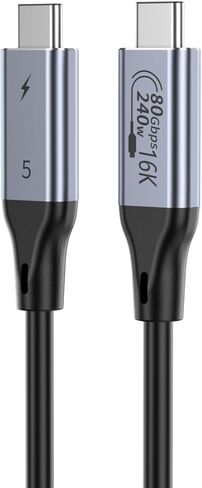 Thunderbolt 5 USB4 v2.0 Type C Cable 240W 80Gbps M/M 1M 3.3FT USB C, Type C to Type C, USB C M/M, Certified Super Fast for MacBook Pro,TS4 Dock, SSD Storage, iPad (Genuine New in Original Box) in Saudi Arabia