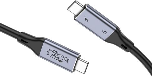 Thunderbolt 5 USB4 v2.0 Type C Cable 240W 80Gbps M/M 1M 3.3FT USB C, Type C to Type C, USB C M/M, Certified Super Fast for MacBook Pro,TS4 Dock, SSD Storage, iPad (Genuine New in Original Box) in Saudi Arabia