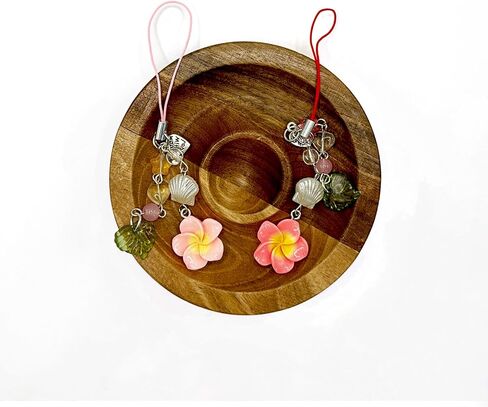 2PCS Hibiscus Flower Phone Charms, Cute Resin Leaf Phone Lanyard String, Aesthetic Y2K Star Charms for phone case, Summer Beach Keychain Strap for Camera Key Purse Decoration Accessories for Women in Kuwait